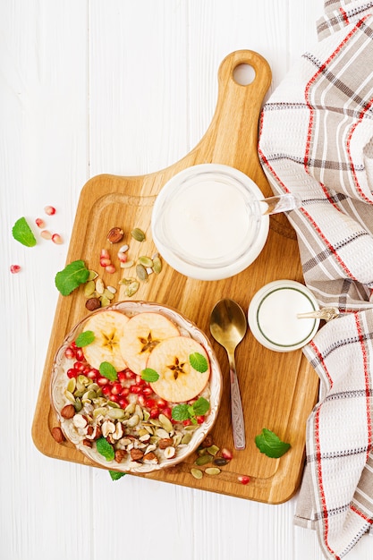 Bright homemade dish on table